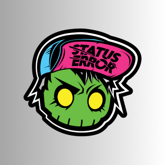 Status Error New Skull Sticker