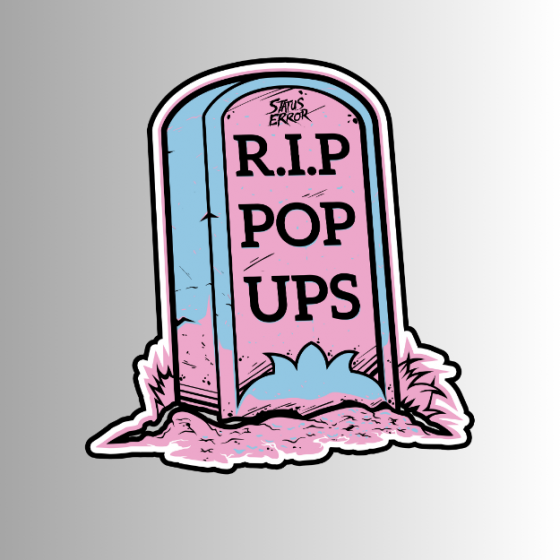 Status Error RIP Pop Ups Sticker
