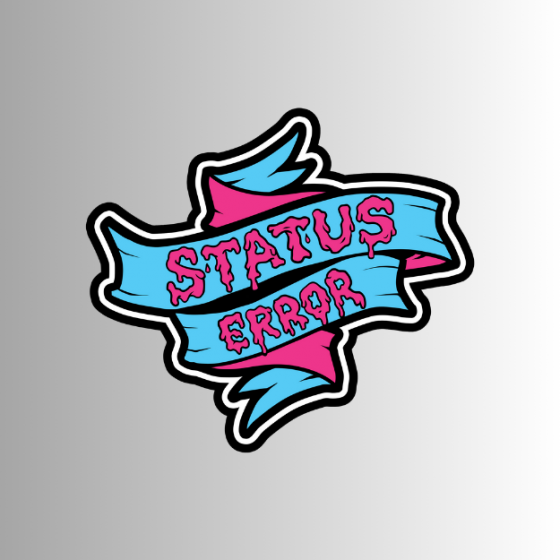 Status Error Ice Cream Ribbon Sticker